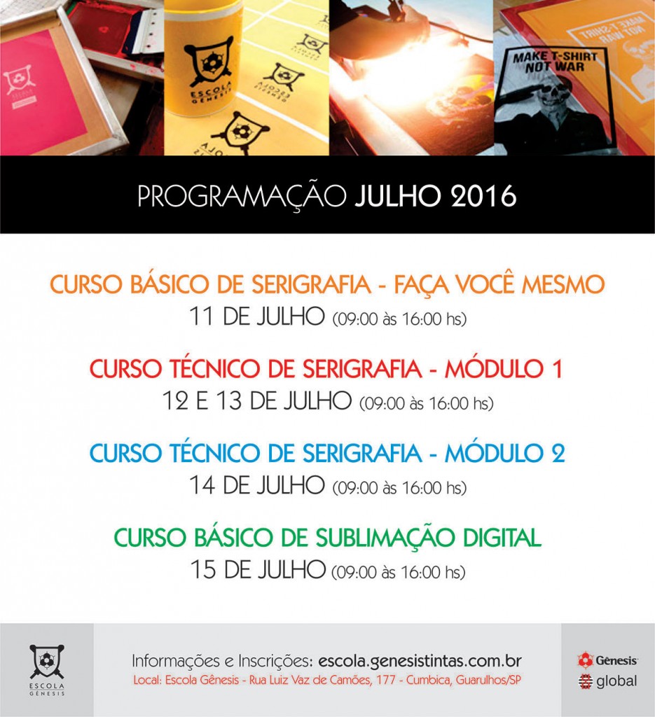 PROGRAMAÇÃO JUL 2016