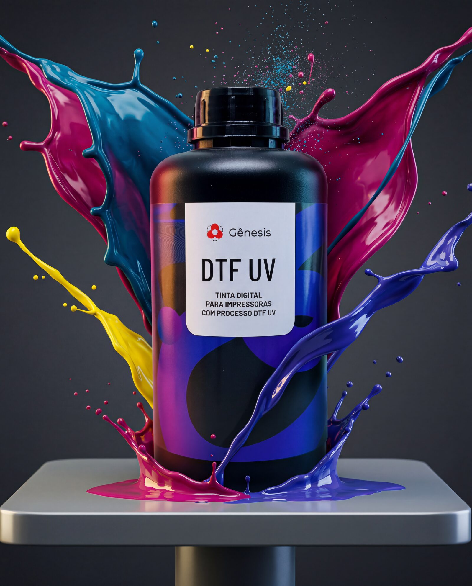 Aplicação de DTF UV em brinde