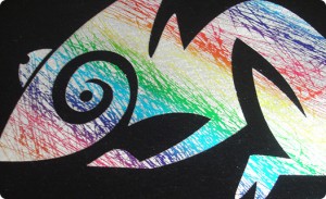 Riscado com duas cores de Foil